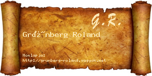 Grünberg Roland névjegykártya
